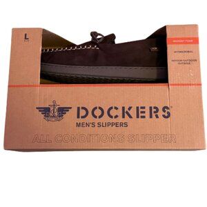 Dockers Men’s Moc Slippers Microsuede Memory Foam Indoor Outdoor Size L 9-10